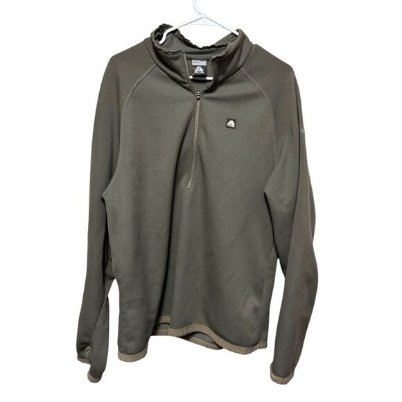 Nike ACG Therma Fit Fleece 1/4 Zip Pullover Thermal Layer Men’s Large Olive Gree - Picture 1 of 6
